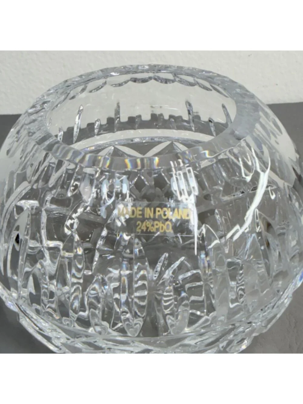 Polish Lead Crystal Rose Bowl 4